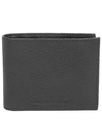 Men's Leather Half Wallet Navy - EMPORIO ARMANI - BALAAN 2