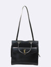 557654 Black color leather gold plated YSL Uptown monogram large tote bag detachable clutch shoulder strap 2WAY - SAINT LAURENT - BALAAN 4