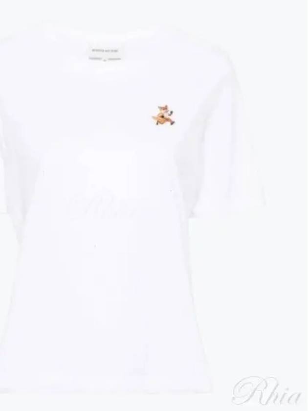 Speedy Fox Patch Comfort Short Sleeve T Shirt White - MAISON KITSUNE - BALAAN 2