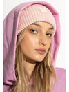 Small Face Patch Beanie Pink Melange Unisex - ACNE STUDIOS - BALAAN 6