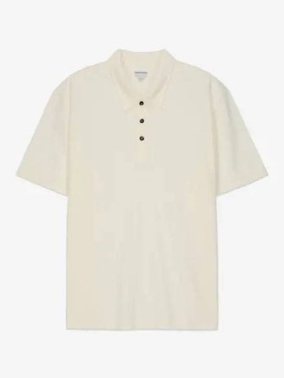 Cotton Short Sleeve Polo Shirt Dove - BOTTEGA VENETA - BALAAN 2