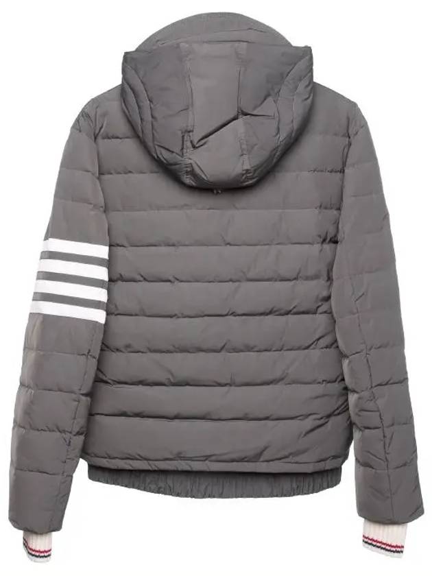 Poly Twill Down Filled 4-Bar Ski Padding Grey - THOM BROWNE - BALAAN 9