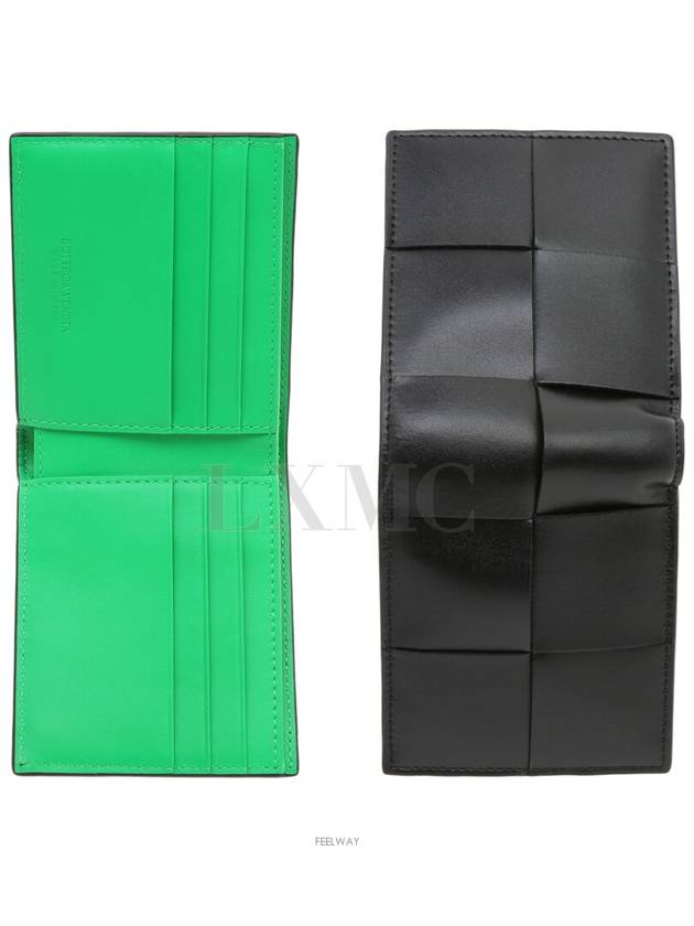 Cassette bi fold wallet 743004 black packet green - BOTTEGA VENETA - BALAAN 8