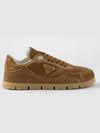 Faded Suede Low Top Sneakers Cinnamon - PRADA - BALAAN 2