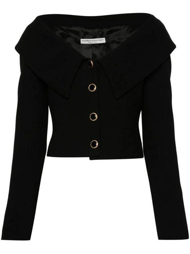 Off shoulder wool jacket black - ALESSANDRA RICH - BALAAN 1