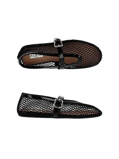 Buckle Strap Mesh Flats Black - ALAIA - BALAAN 2