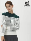 Women s Striped Hooded Knit Sweater DE3WSW261DG - DUVIK - BALAAN 2