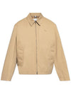 Embroidered Logo Harrington Jacket Beige - BURBERRY - BALAAN 4