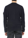 Logo Patch Crew Neck Knit Top Navy - STONE ISLAND - BALAAN 5