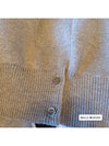 Men's Centerback Stripe Milino Stitch Wool Cardigan Light Grey - THOM BROWNE - BALAAN 6