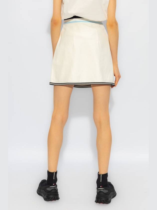 Moncler Skirt With Logo, Women's, White - MONCLER - BALAAN 4