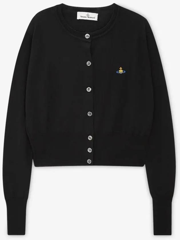 Bea Cropped Cardigan Black - VIVIENNE WESTWOOD - BALAAN 3