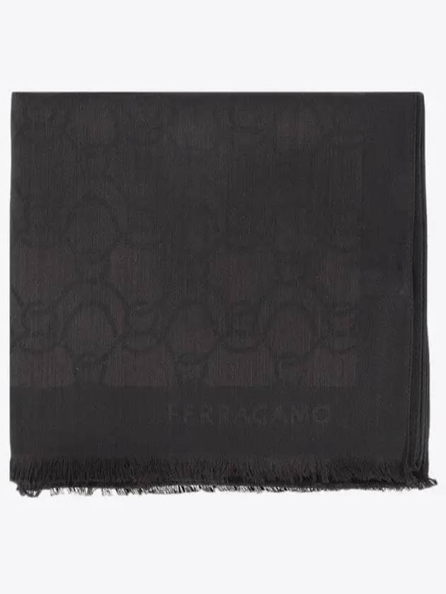 Gancini Muffler Black - SALVATORE FERRAGAMO - BALAAN 2