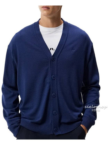 LUCAS Knit Wool Cardigan Blue GMKW09396 - J.LINDEBERG - BALAAN 1