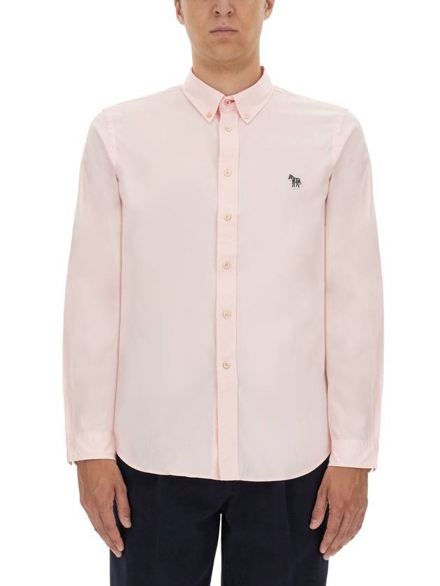 Zebra Patch Long Sleeve Shirt Light Pink - PAUL SMITH - BALAAN 2