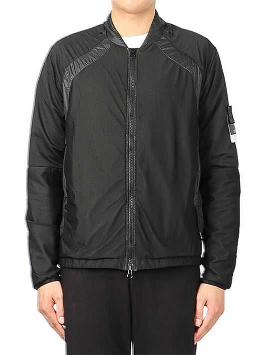 Shadow Waffen Patch Linen Mesh Zip-up Jacket Black - STONE ISLAND - BALAAN 2