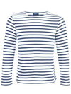 Minquiers Modern Stripe Long Sleeve T-Shirt Neige Marine - SAINT JAMES - BALAAN 2