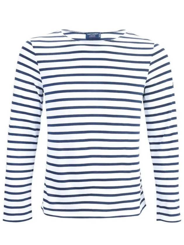 Minquiers Modern Stripe Long Sleeve T-Shirt Neige Marine - SAINT JAMES - BALAAN 2