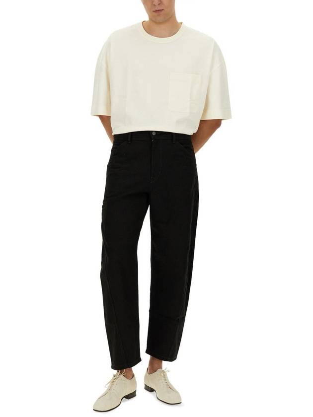 Twisted Workwear Straight Pants Black - LEMAIRE - BALAAN 3