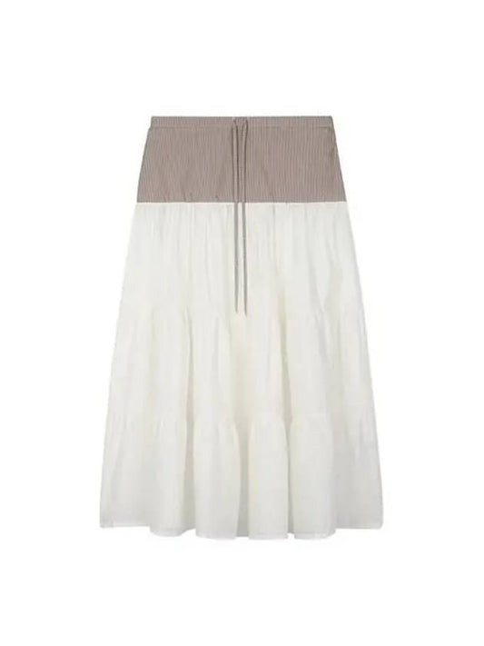 Calabria gathered A line skirt ecru - PALOMA WOOL - BALAAN 2