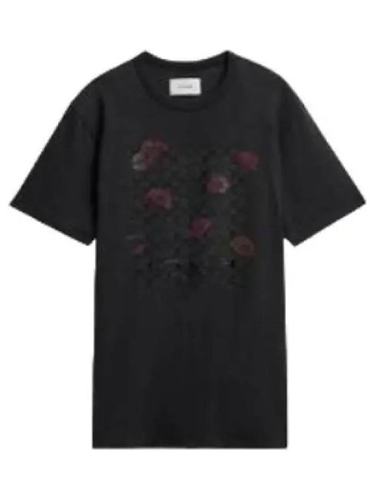 Signature Square Kiss Print T Shirt Short Sleeve Tee - COACH - BALAAN 1