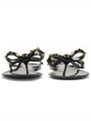 Rubber Rockstud Flip Flops Black - VALENTINO - BALAAN 4