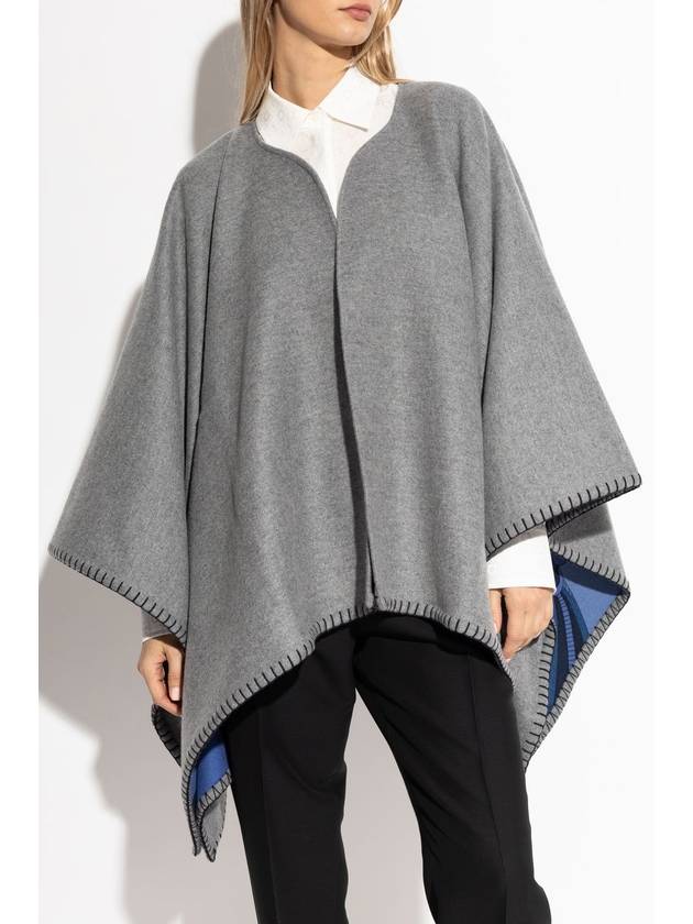 FERRAGAMO Reversible Poncho, Women's, Grey - SALVATORE FERRAGAMO - BALAAN 3