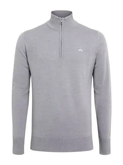 Kian Half Zip-Up Knit Top Melange Grey - J.LINDEBERG - BALAAN 2