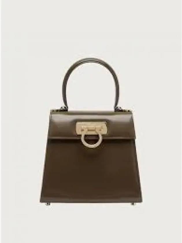 Iconic Calfskin Tote Bag Brown - SALVATORE FERRAGAMO - BALAAN 1