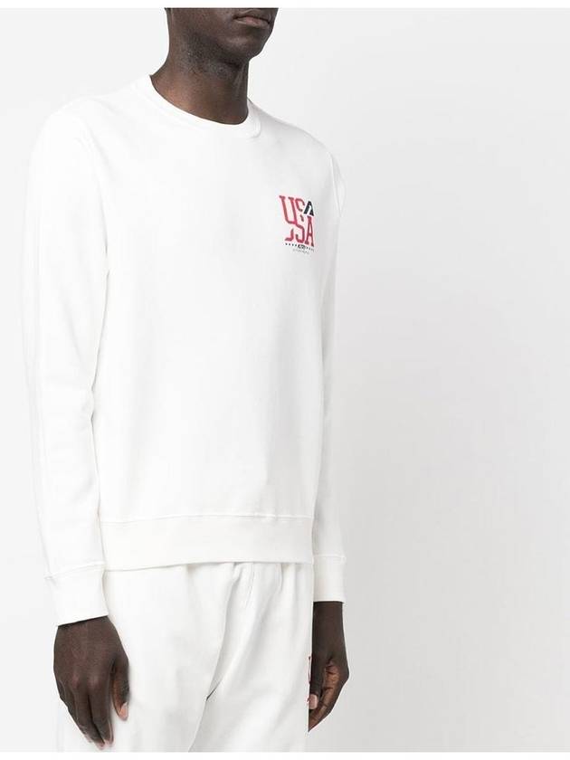 Iconic USA Logo Print Sweatshirt Ivory - AUTRY - BALAAN 4