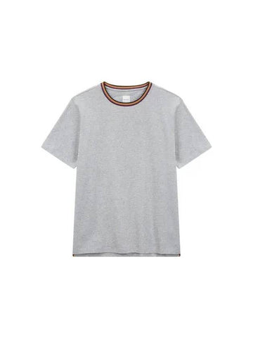 Striped crewneck t shirt melange gray - PAUL SMITH - BALAAN 1