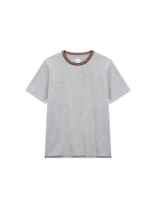 Striped crewneck t shirt melange gray - PAUL SMITH - BALAAN 1