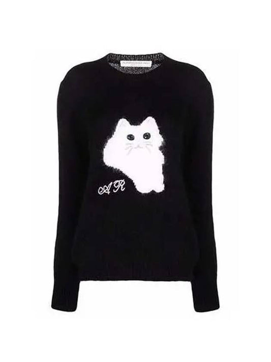 Women s Kitty Mohair Knit Black FAB2665K3357 - ALESSANDRA RICH - BALAAN 2