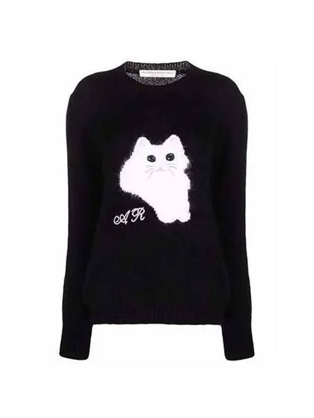 Alexandra Rich Knit Alessandra Women Kitty Mohair Black - ALESSANDRA RICH - BALAAN 1