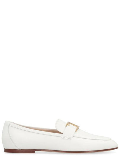 T Timeless Leather Loafers White - TOD'S - BALAAN 2