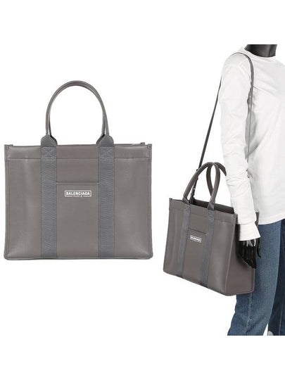 Hardware Medium Grain Calfskin Tote Bag Dark Grey - BALENCIAGA - BALAAN 2