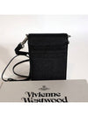 Fake Leather ORB Logo Strap Phone Pouch Black - VIVIENNE WESTWOOD - BALAAN 5