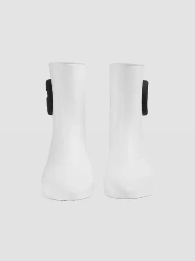 Interlocking G Shiny Rubber Ankle Middle Boots White - GUCCI - BALAAN 3