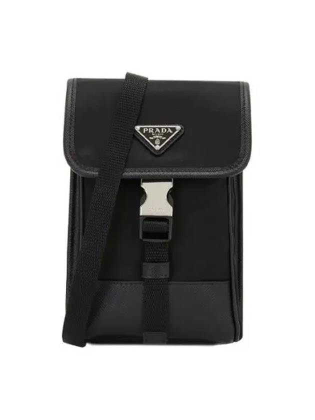 Re-Nylon Saffiano Leather Mini Bag Black - PRADA - BALAAN 2