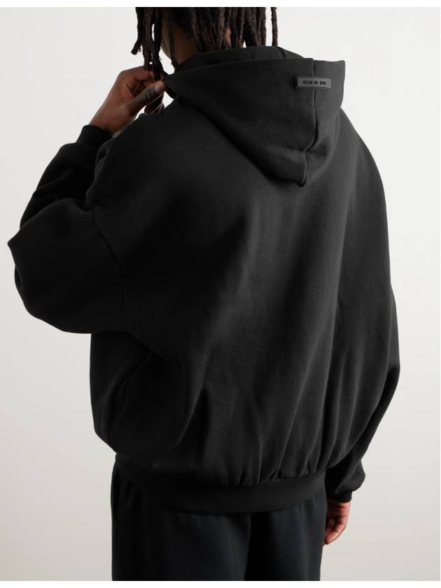 Mock Neck Hoodie Black - FEAR OF GOD ESSENTIALS - BALAAN 4