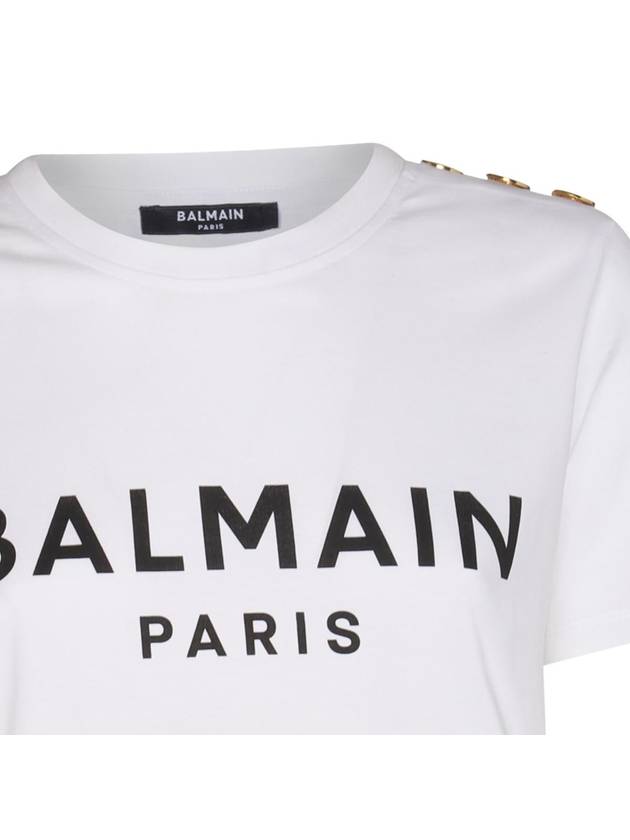 Logo Crew Neck Short Sleeve T-Shirt White - BALMAIN - BALAAN 6