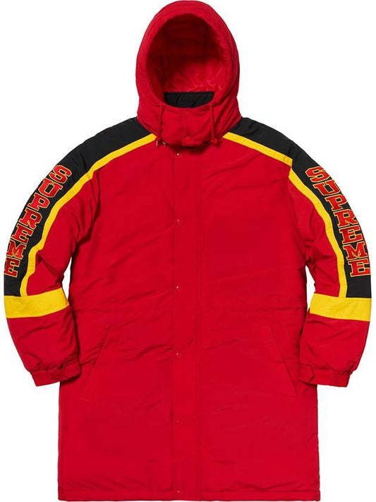 Sideline Sleeve Parka Red Long Padded Sleeve Logo Sideline Parka - SUPREME - BALAAN 1