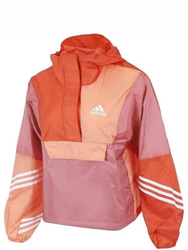 Logo Anorak Windbreaker Pink - ADIDAS - BALAAN 1