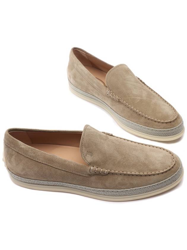 Men's Suede Slip-ons Loafers Beige - TOD'S - BALAAN 6