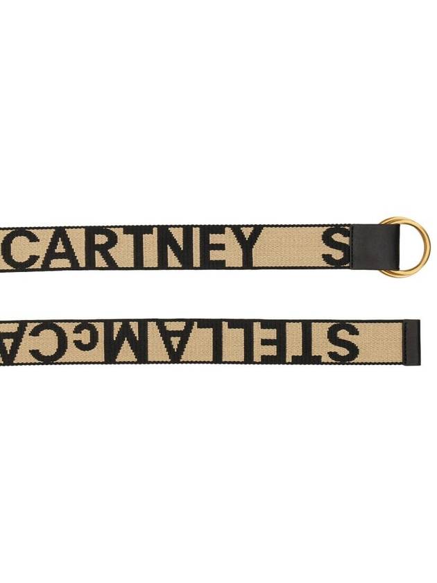 logo fabric belt beige - STELLA MCCARTNEY - BALAAN 3