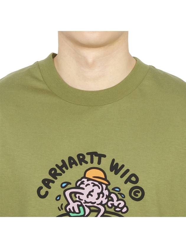 Graphic Print Short Sleeve T-Shirt Green - CARHARTT WIP - BALAAN 6