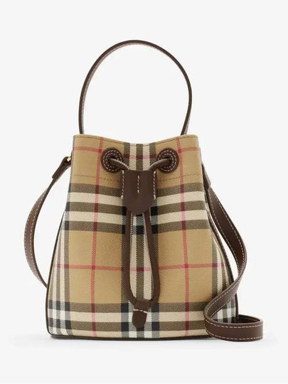 Check Mini Bucket Bag Archive Beige - BURBERRY - BALAAN 2