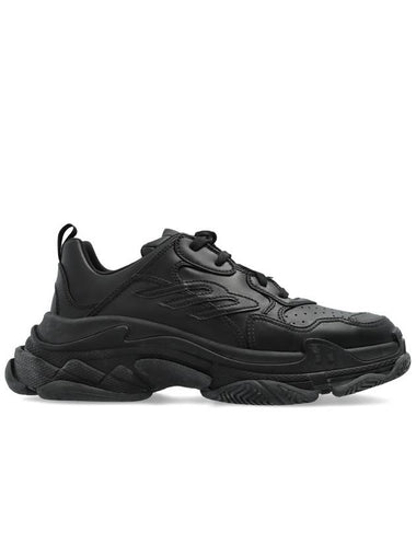 Triple S Sporty Low-Top Sneakers Black - BALENCIAGA - BALAAN 1