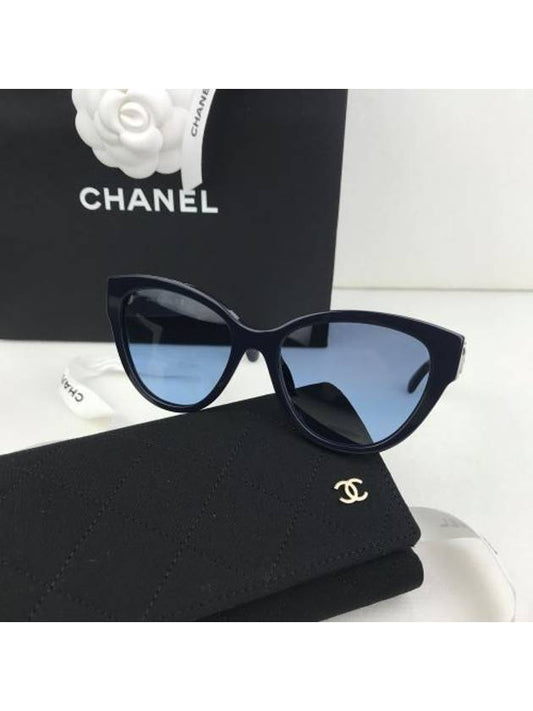 Butterfly sunglasses acetate blue frame blue gradient lenses Asian fit - CHANEL - BALAAN 2