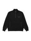 Airy Double Paper Half Zip Up T-Shirt BLACK MAN M3321PTL07BLK - MALBON GOLF - BALAAN 1